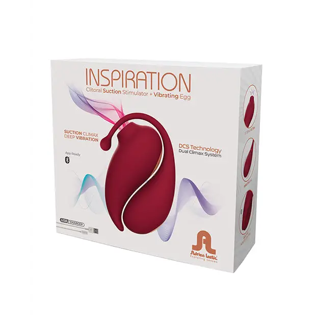 Adrien Lastic Inspiration Clitoral Suction Stimulator & Vibrating Egg - Red - Vibrators