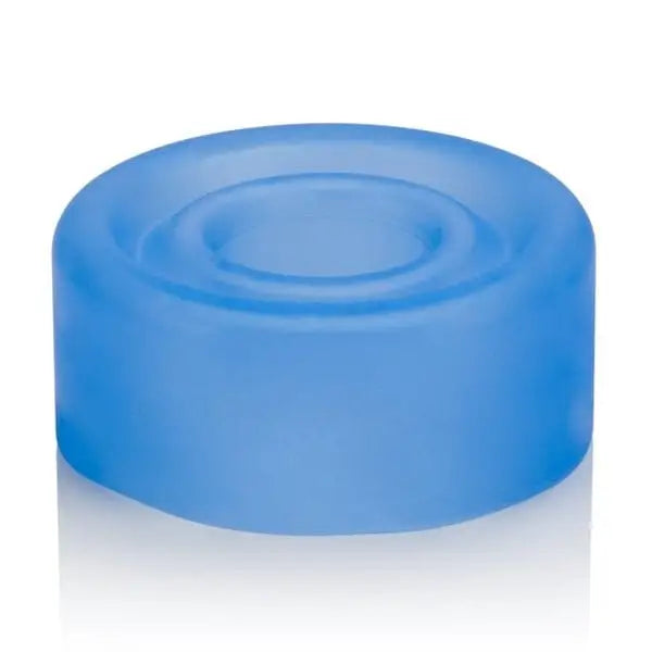 Blue plastic cup with white background, designed for Advanced Silicone Pump Sleeve Blue