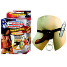 Afro American Whoppers 8in. Vibrating Dong with Universal Harness - Strap-On Harnesses