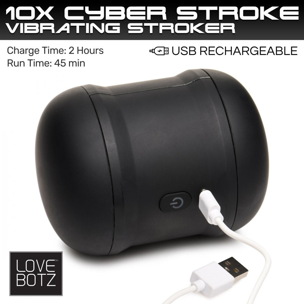 LoveBotz 10X Cyber Stroke Vibrating Masturbator