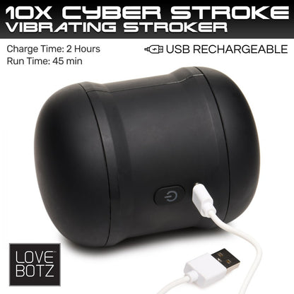 LoveBotz 10X Cyber Stroke Vibrating Masturbator