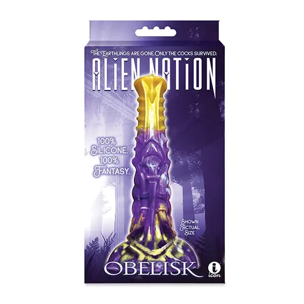 Alien Nation Obelisk Dildo - Purple - Fantasy Dildo