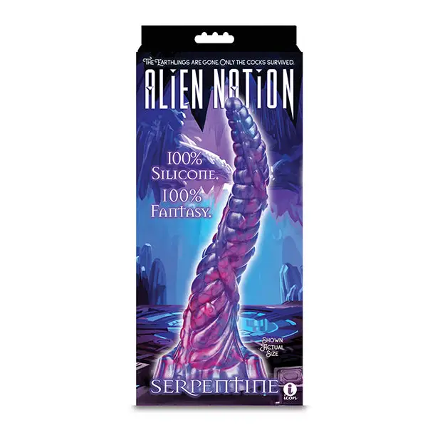 Alien Nation Serpentine Dildo - Purple - Fantasy Dildo