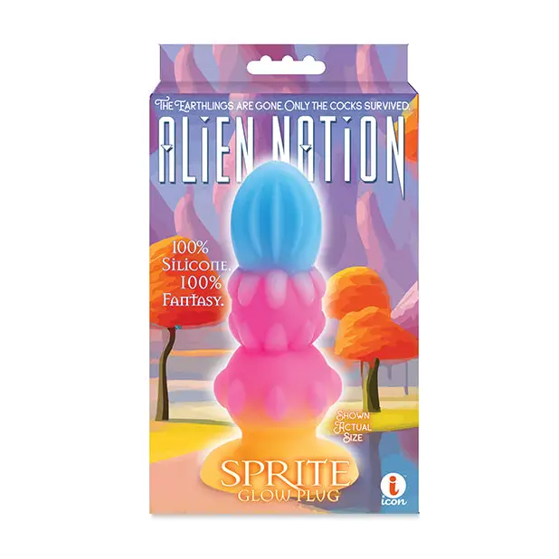 Alien Nation Sprite Glow in the Dark Butt Plug - Multi-Color - Butt Plug