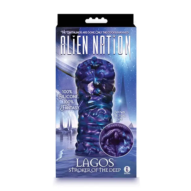 Alien Nation Lagos Stroker - Blue - Manual Stroker