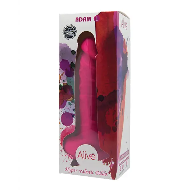 Alive Adam Hyper Realistic Dildo - Strong Pink / Large - Dongs & Dildos