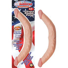 All American Whoppers 13in. Curved Double Dong (White) - Dildos and Dongs