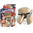 All American Whoppers 7in. Vibrating Dong With Universal Harness - Strap-On Harnesses