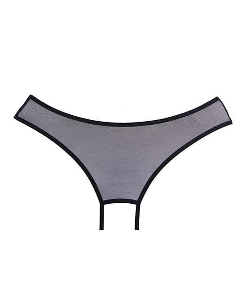 Allure Lingerie Crotchless Panty One Size Fits Most / Black Adore 'Teaz' Sheer Open Panty at the Haus of Shag