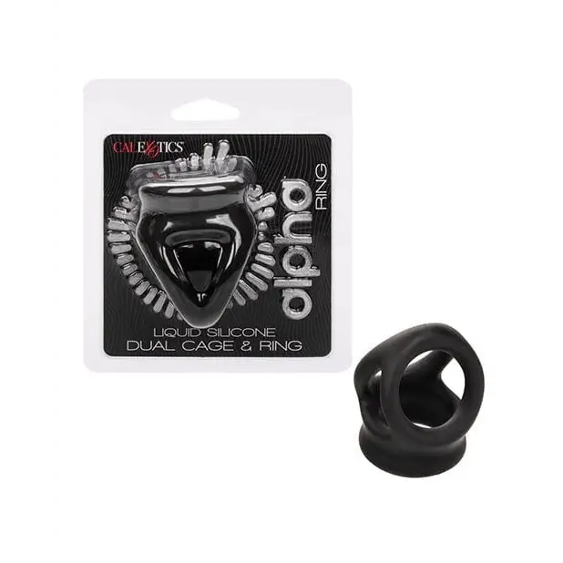 CalExotics Penis Enhancement Alpha Liquid Silicone Dual Cage & Ring at the Haus of Shag