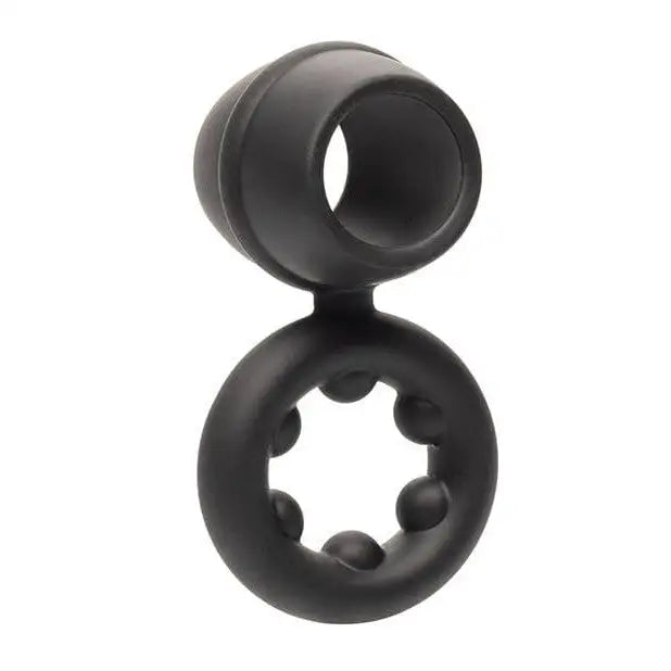 CalExotics Penis Enhancement Alpha Liquid Silicone Dual Magnum Ring - Black at the Haus of Shag