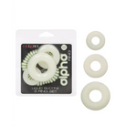 Alpha Liquid Silicone Glow in the Dark Cock Ring - Set of 3 - Penis Enhancement