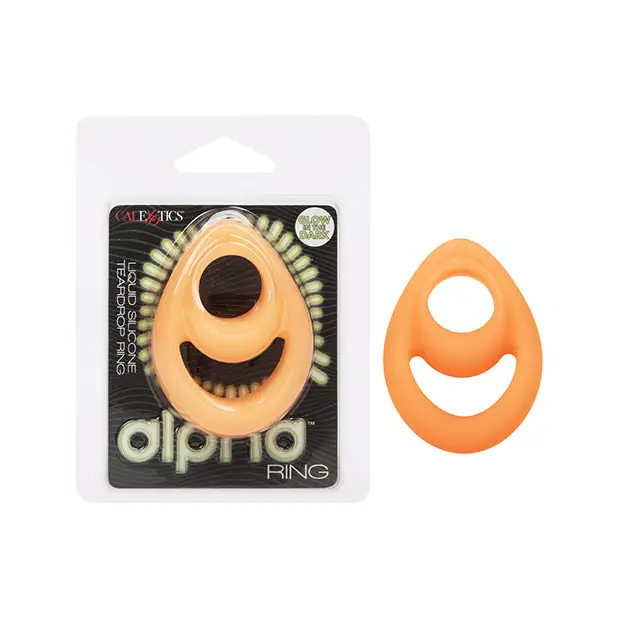 Alpha Liquid Silicone Glow in the Dark Teardrop Cock Ring - Penis Enhancement