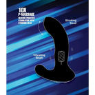 Alpha-Pro 10X P-MASSAGE Silicone Prostate Stimulator with Vibrating Shaft and Stroking Bead