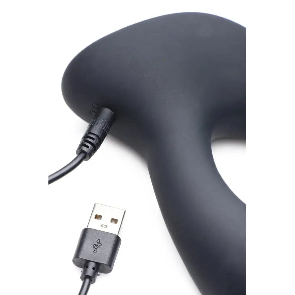 Matte black prostate stimulator with USB, Alpha-Pro 10X P-PULSE for pulse taint tapping