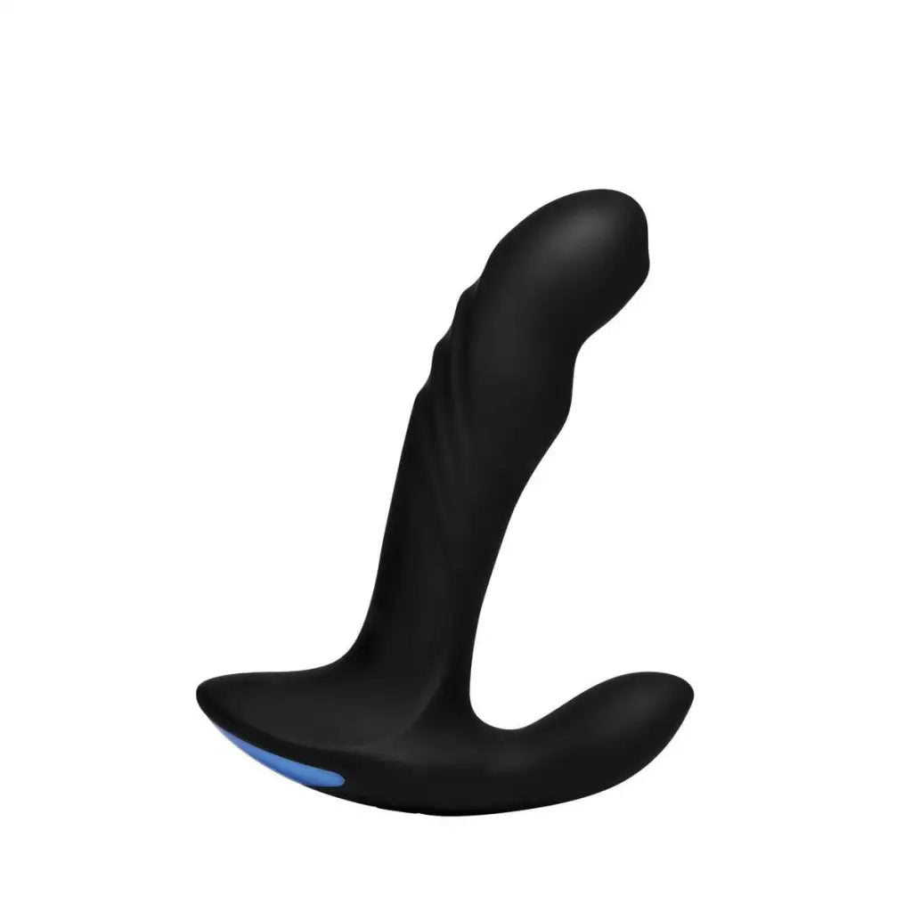 Alpha-Pro 17X P-TRIGASM 3-in-1 silicone prostate stimulator with a blue base