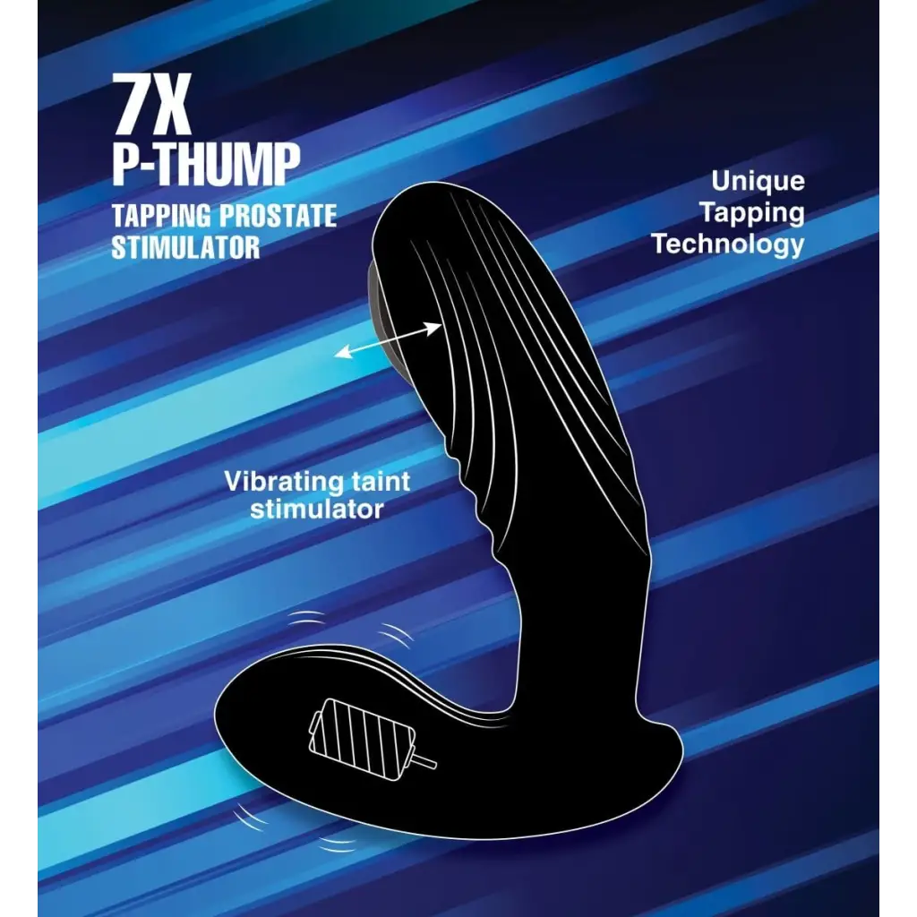 Alpha-Pro 7x P-THUMP Tapping Prostate Stimulator with thump tap and vibration functions