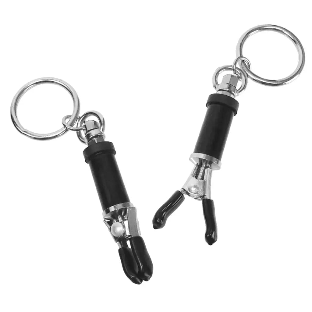 Master Series Leatherr Amulet D-vice Adjustable Barrel Clamps at the Haus of Shag