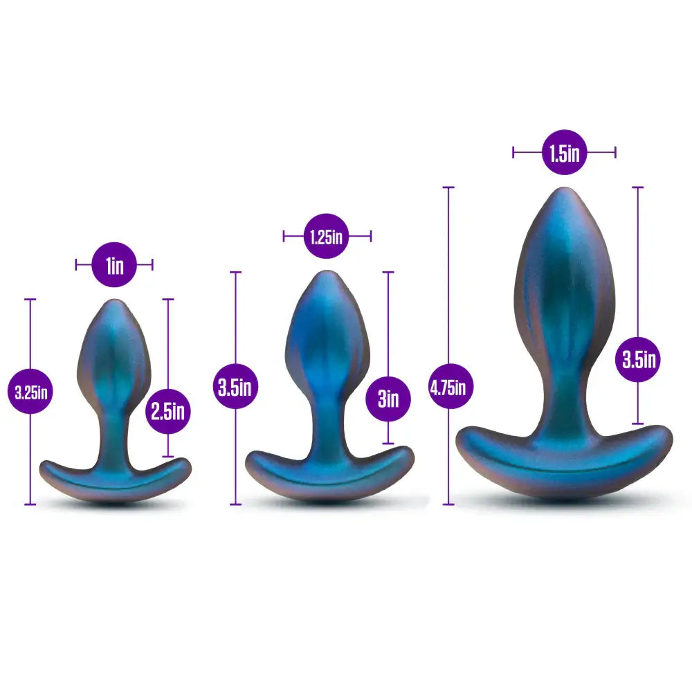 Anal Adventures Matrix By Blush Cosmos Plug Kit - Blue - Powered Butt Plug