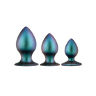 Anal Adventures Matrix Metaverse Plug Kit Dark Millenia – Blue and Green Metallic Egg Cups