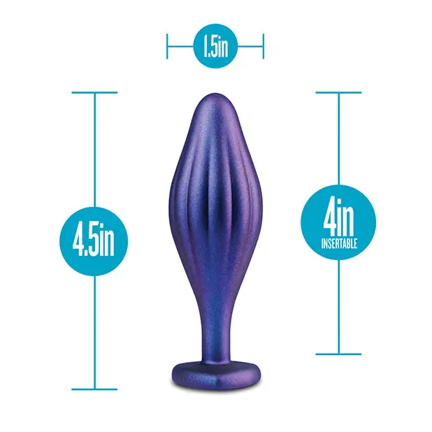 Anal Adventures Matrix By Blush Wavy Bling Anal Plug - Purple - Butt Plug