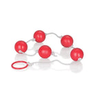 Red ball gag with white handle featured in Anal Beads product display