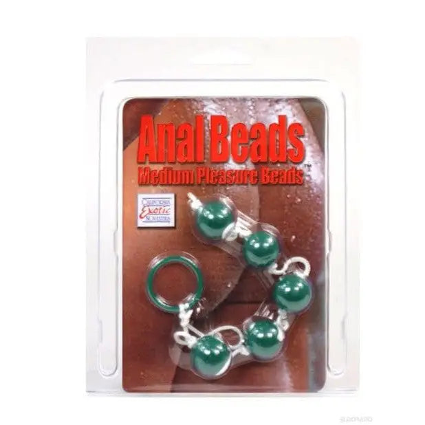 Anibas green plastic ball and chain - premium anal beads for stimulating pleasure