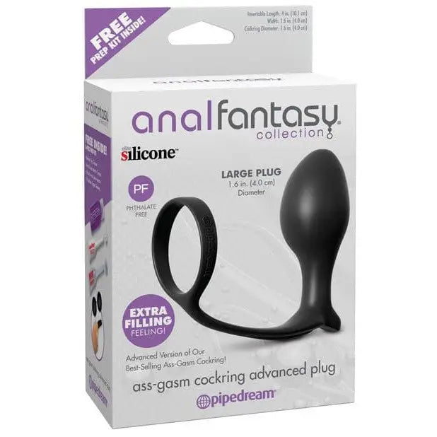 Anal Fantasy Plug Black Anal Fantasy Ass-Gasm Cock Ring Advanced Plug at the Haus of Shag