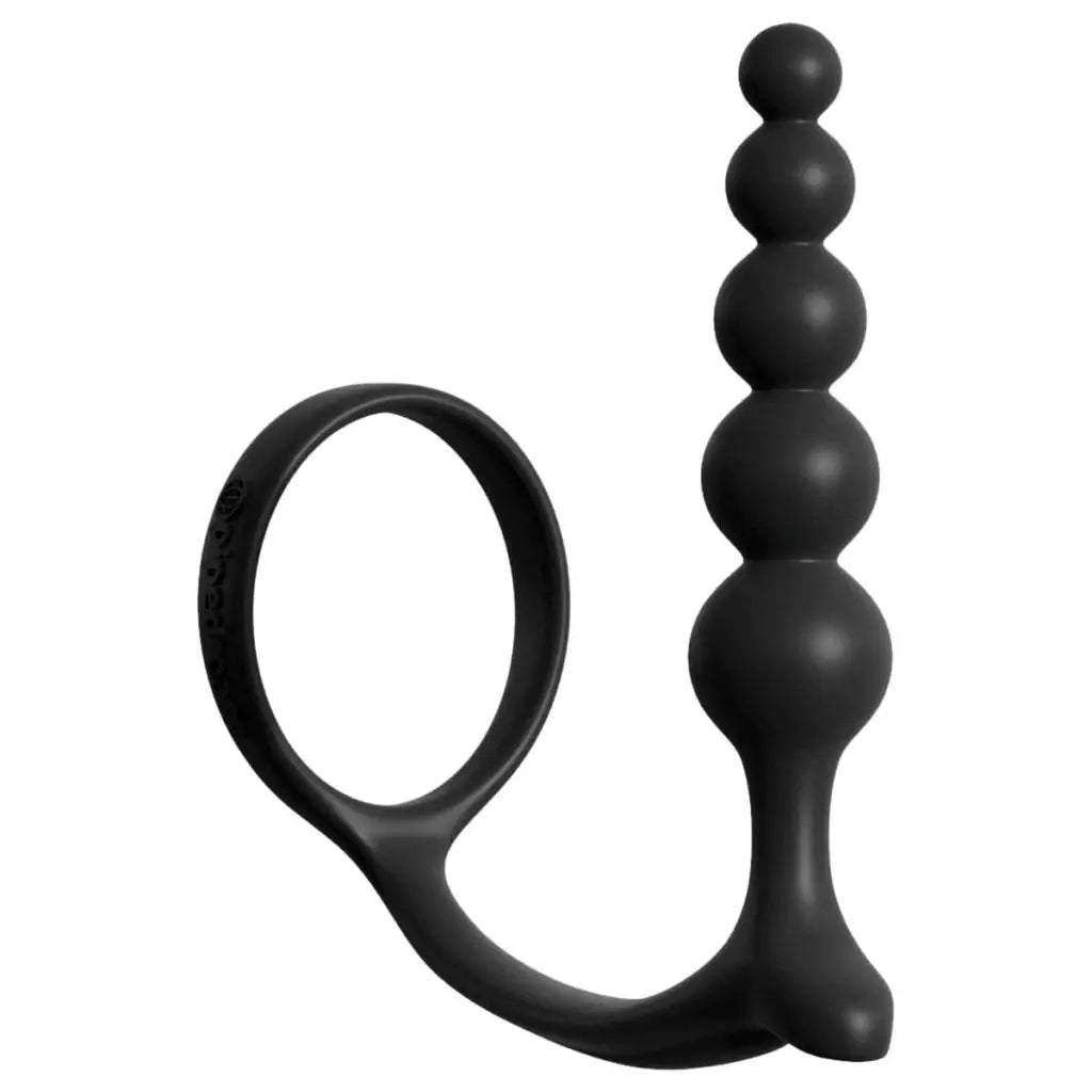 Anal Fantasy Anal Beads Black Anal Fantasy Ass-Gasm Cock Ring Anal Beads at the Haus of Shag