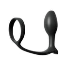 Black silicone beginners plug with ring from Anal Fantasy Ass-Gasm Cock Ring collection