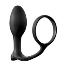 Beginners plug: Black silicone anal fantasy ass-gasm with ring-shaped handle