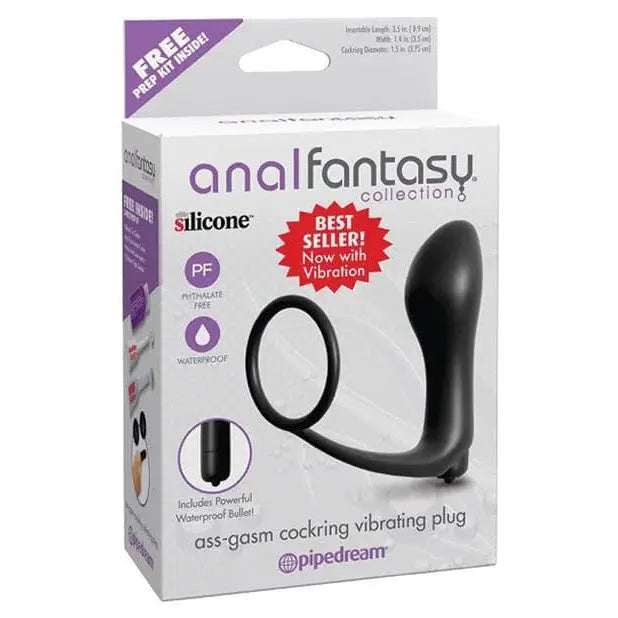 Anal Fantasy Powered Plug Black Anal Fantasy Ass-Gasm Cock Ring Vibrating Plug at the Haus of Shag