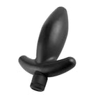 Black silicone beginner’s anal anchor with curved shape and multiple protrusions