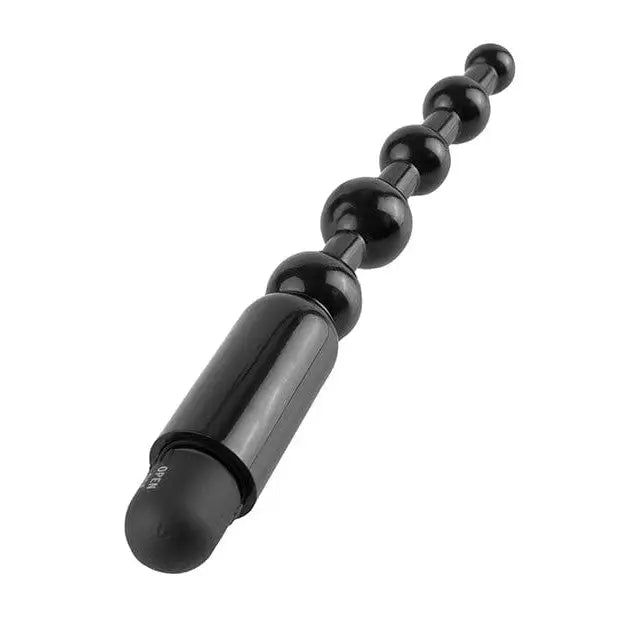 Anal Fantasy Beginner’s Power Beads: Black anal beads with graduated spheres and handle