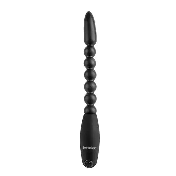 Black silicone Flexa Pleaser Power Beads with tapered tip and beaded shaft from Anal Fantasy Collection