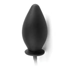 Black, egg-shaped inflatable silicone plug from Anal Fantasy Collection with flared base