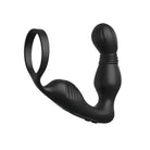 Black silicone Anal Fantasy Elite Ass-Gasm Pro P-spot Milker with curved shape and handle