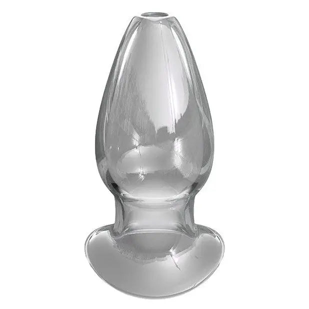 Anal Fantasy Elite: Glass anal plug with teardrop bulb and flared base for ultimate pleasure