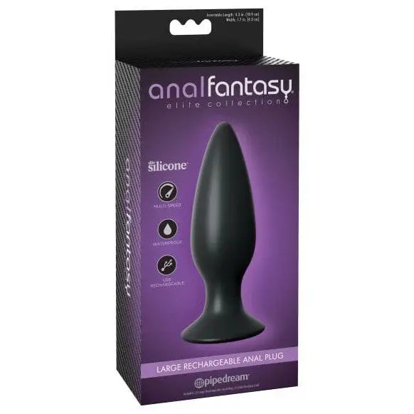 Anal Fantasy Elite large rechargeable anal plug in sleek purple packaging