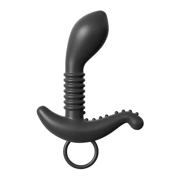 Black silicone prostate massager with ring handle from Anal Fantasy Anal Party Pack