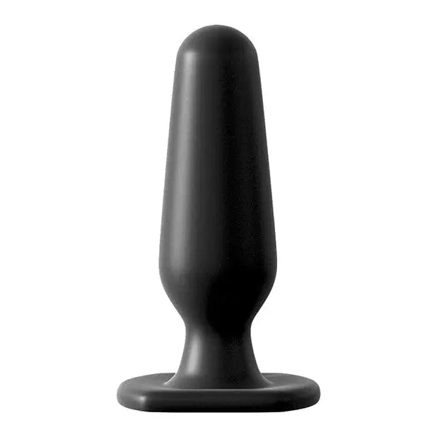 Black silicone anal plug with tapered shape and flared base from Anal Fantasy Anal Party Pack