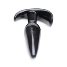 Anal Teaser Comfort Plug - Black plastic object on a white background