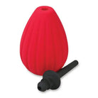 Red Aneros Enema Bulb with ridges and top opening from the Aneros Prelude Enema Bulb Kit