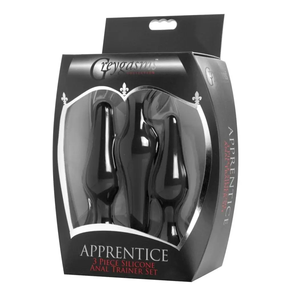 Greygasms Plug Apprentice 3 Piece Silicone Anal Trainer Set at the Haus of Shag