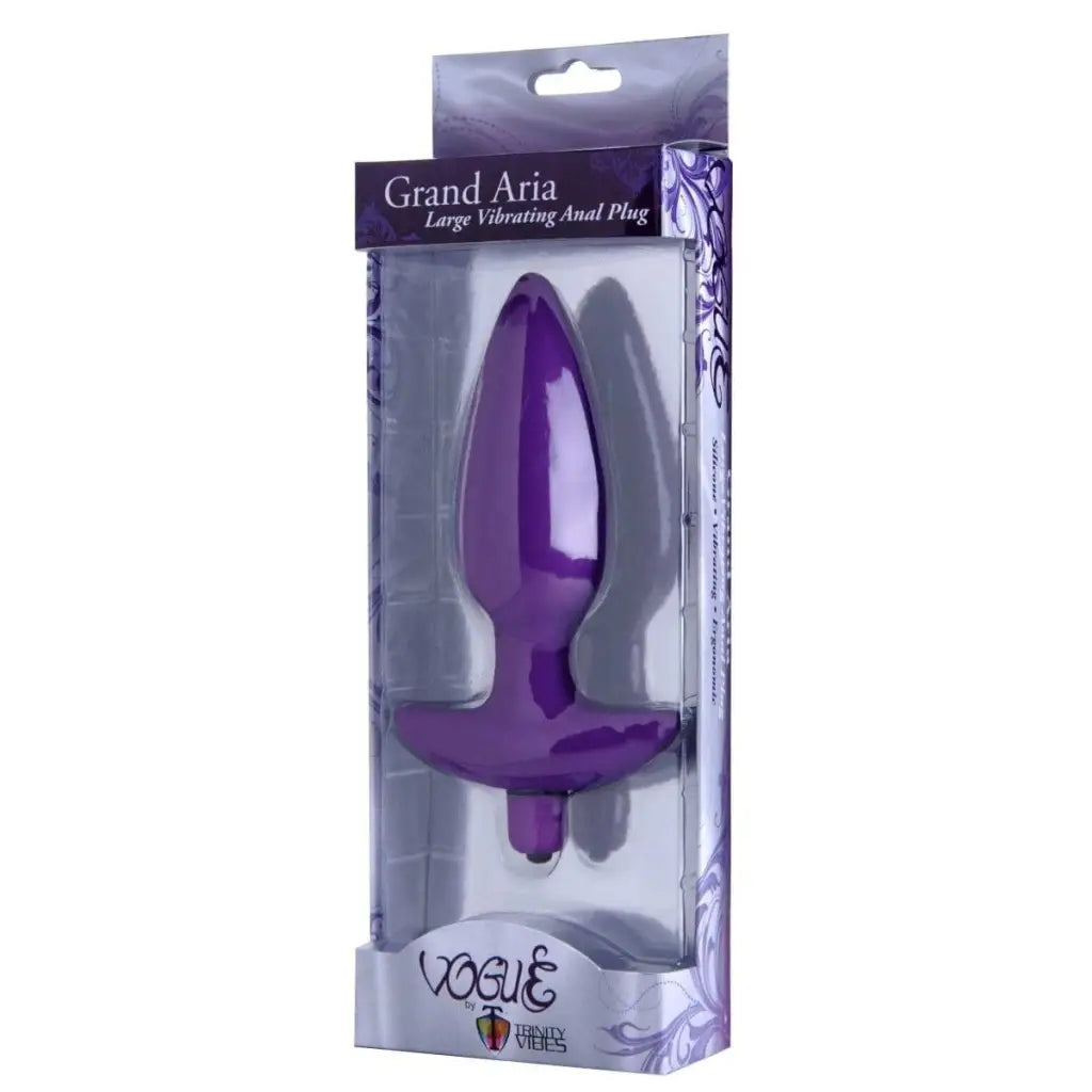 Vogue Powered Plug Aria Vibrating Silicone Anal Plug at the Haus of Shag