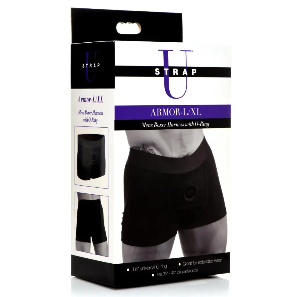 Armor Mens Boxer Harness With O-ring - Strap On Harness