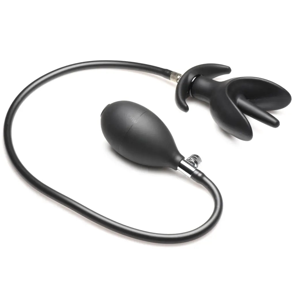 Ass Bound Anchor Inflatable anal plug with tapered tip and quick release hand pump