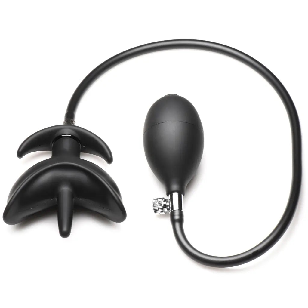 Medical inflation device with ear speculum for Ass Bound Anchor Inflatable Silicone Anal Plug