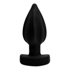 Black 10X Ribbed Silicone Butt Plug with Teardrop Tip and Flared Base - The Assterisk