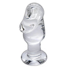 Asvini Glass Penis Anal Plug - Abstract Crystal Head Sculpture on Pedestal Base